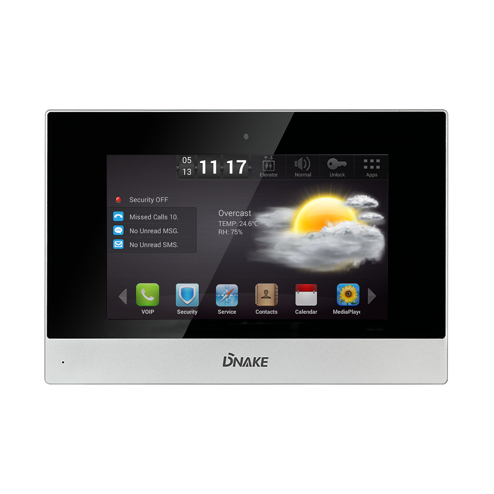 Wireless Doorbell Intercom System –
7” Android Indoor Monitor – DNAKE