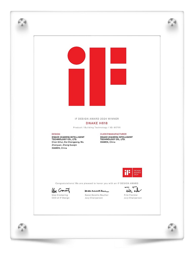 IF Design Award Certificate